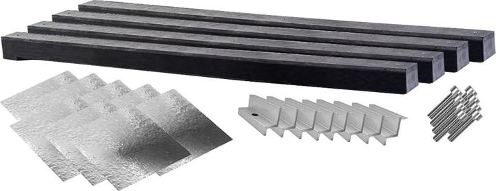 Wattstone Tetto piano per 2 moduli solari 0° Base in calcestruzzo Membrana di protezione dell'edificio in