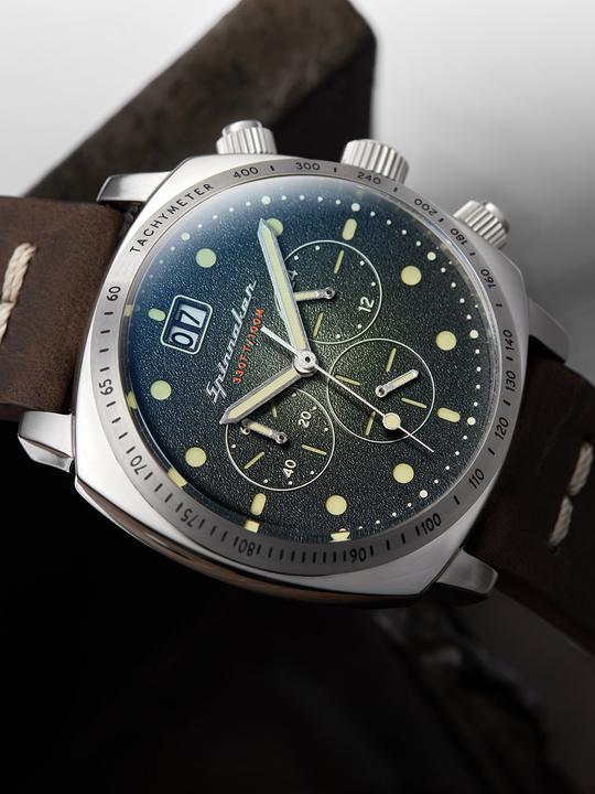 Actual product image Spinnaker SP-5068-02 Hull Chronograph 42mm 10ATM (Chronograph, 42 mm)