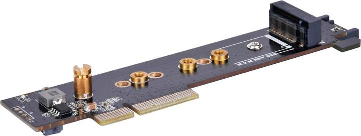 Actual product image Silverstone SST-ECM28 - 1x NVMe + 1x SATA M.2 SSD to PCI-E x4 1U adapter card