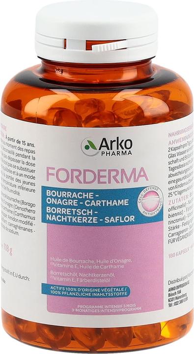 Immagine prodotto Arkopharma Forderma Borretsch Nachtkerze Färbedistelöl Kapseln (180 Pezzo/i, Pillole, 184 g)