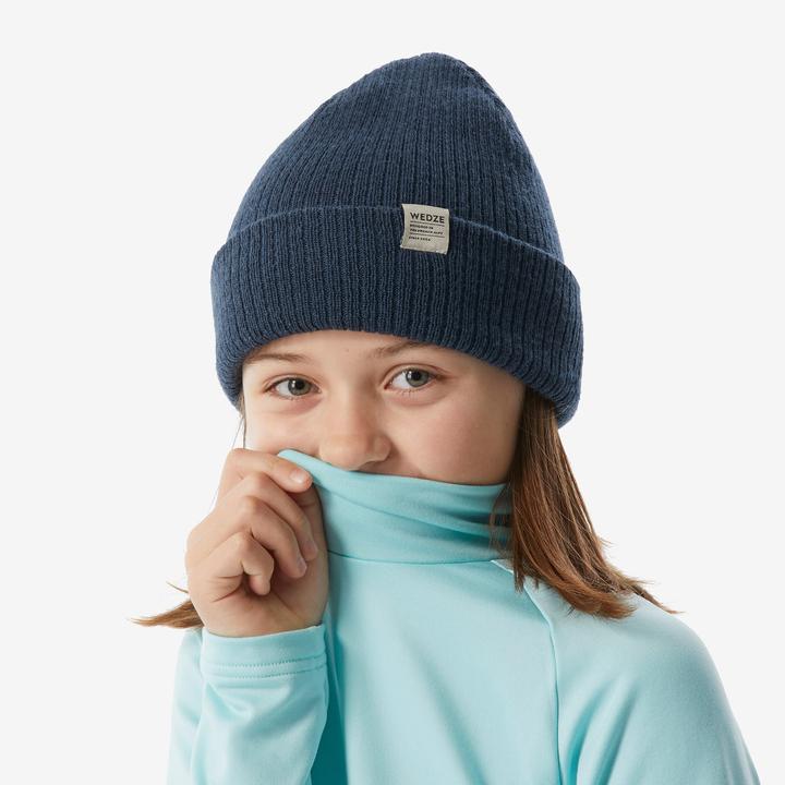 Actual product image Wedze Ski underwear functional shirt children high collar - BL 500 turquoise (3, 4)