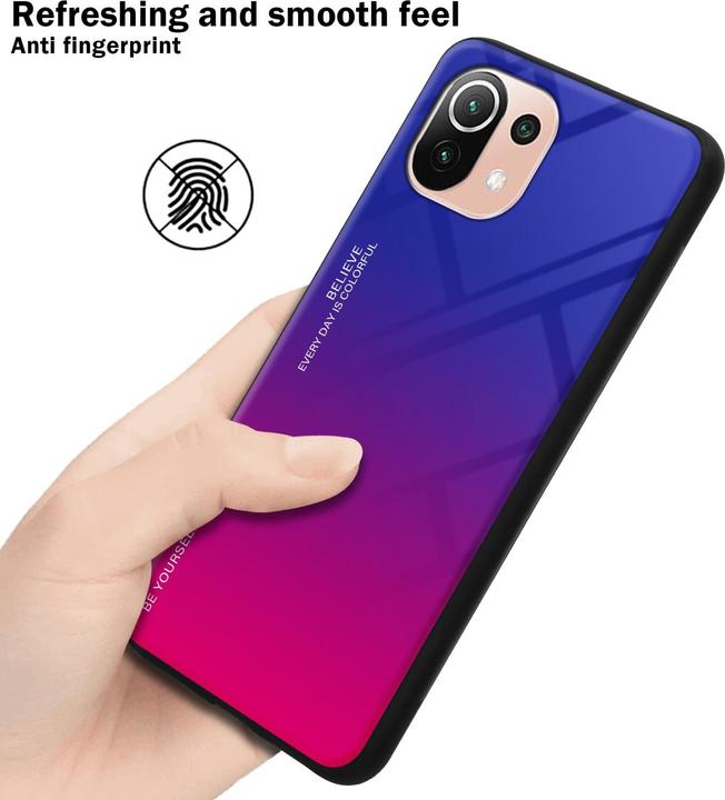 Productafbeelding Cadorabo TPU 2 Kleuren Glazen Hoesje (Xiaomi Mi 11 Lite, Xiaomi Mi 11 Lite 5G, Xiaomi Mi 11 Lite 5G NE)