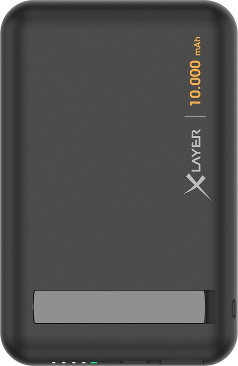 Produktbild Xlayer Magfix Pro Kabelloses Schnellladegerät Powerbank mit Stand 10.000mAh 20W Schwarz (10000 mAh, 20 W, 37 Wh)