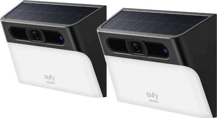 eufy 2x Solar Wall Light Cam S120 2K Wireless Überwachungskamera - Akku - Weiss/Schwarz - Rabattpaket