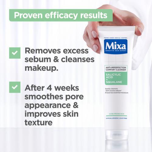 Actual product image Mixa Anti-Imperfection Comfort Cleanser 150 ml (Cleaning cloths, 150 ml)