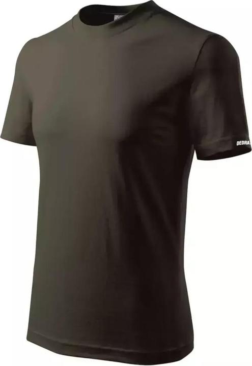 Dedra Men's T-shirt L, army colour, 100 % cotton (L)
