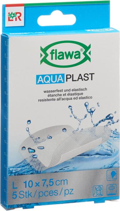 Image du produit Flawa Pansements adhésifs Aqua Plast 7.5x10cm résistants à l'eau (5 x)