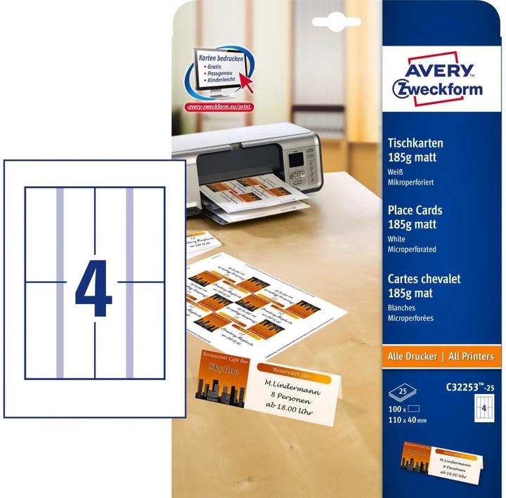 Actual product image Avery Tent Card C32253