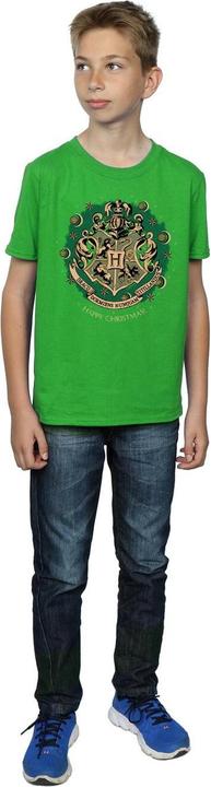 Actual product image Boys Wreath Cotton Christmas T-Shirt (140, 146)