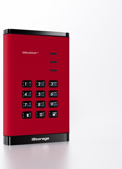 Productafbeelding iStorage diskAshur3 HDD 5TB - Rood (5 TB)