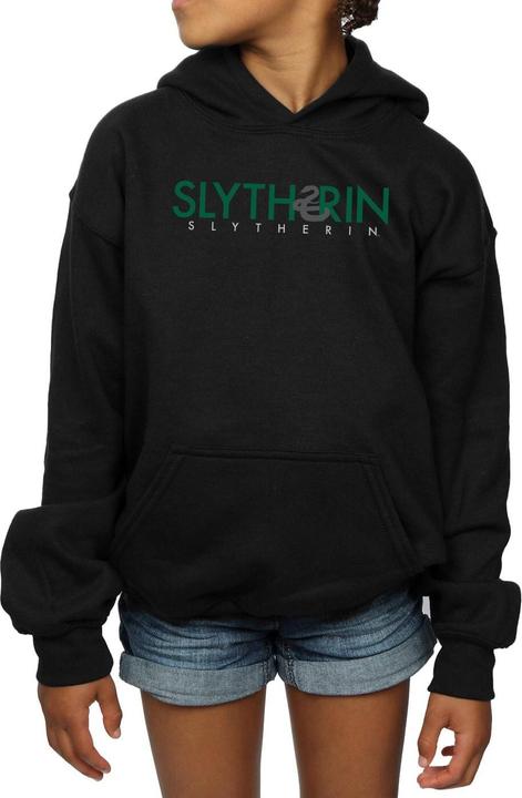Actual product image Girls Slytherin Text Hoodie (128)