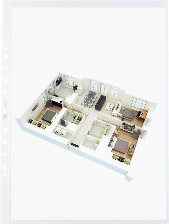 Actual product image Bantex Plastlommer Elba A3 PP 0,12mm højformat - (25 pcs.) (A3, 25 x)