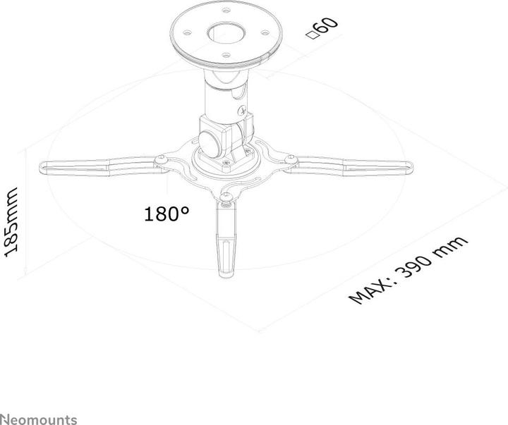 Image du produit Neomounts Support plafond Beamer C-50 (Plafond)