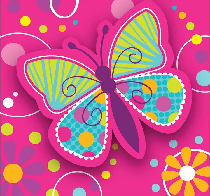 Produktbild Creative Party Schmetterling Einladungen (Packung mit 8 Stück) (8 Stk.)