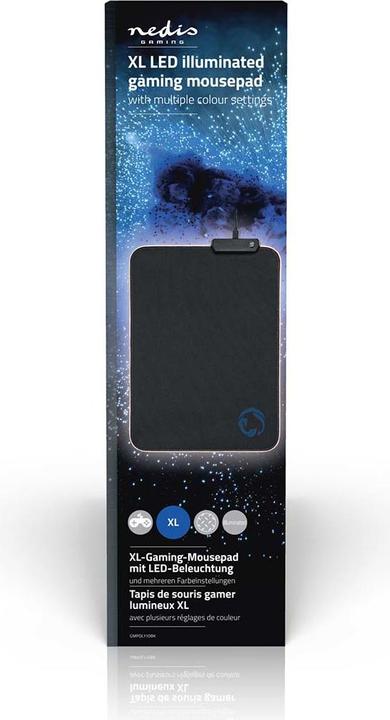 Produktbild Nedis Gaming-Mauspad | Gummi / Mikrofaser | Schwarz (XL)