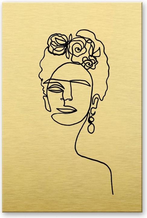 Produktbild Trenddeko Goldeffekt - Frida Kahlo (40 x 60 cm)
