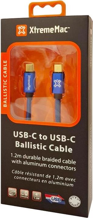 Produktbild Xlayer Fully Reversible USB-C To Usb- Premium Balistic Cable 1.2m Blue (1.20 m, USB 3.2 Gen 1)