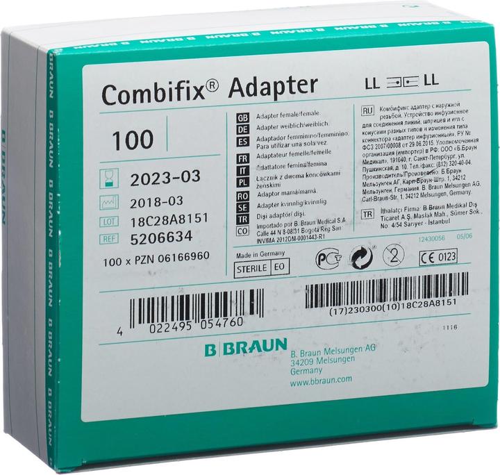 Immagine prodotto Combifix Adattatore Luer Lock femmina-femmina, 100 pezzi