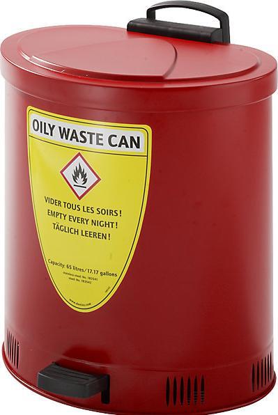 Immagine prodotto kaiserkraft Contenitore di sicurezza per lo smaltimento, coperchio a chiusura automatica (65 l)