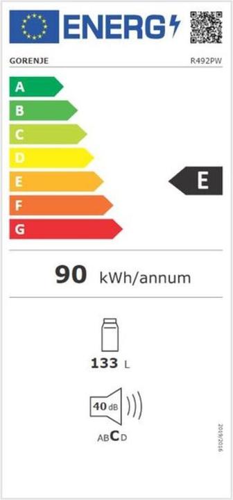 Energy Label Gorenje R 492 PW (133 l)