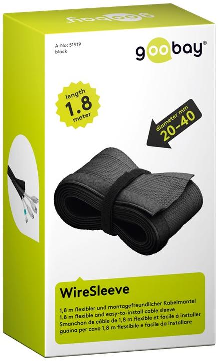 Actual product image Goobay flexible cable sheath with Velcro fastener (Cable conduit, 180 cm)