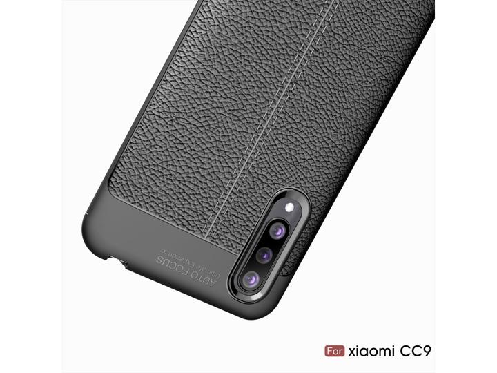 Actual product image Screenguard Xiaomi Mi 9 Lite Case Leather Design TPU Cover (Mi 9 Lite)