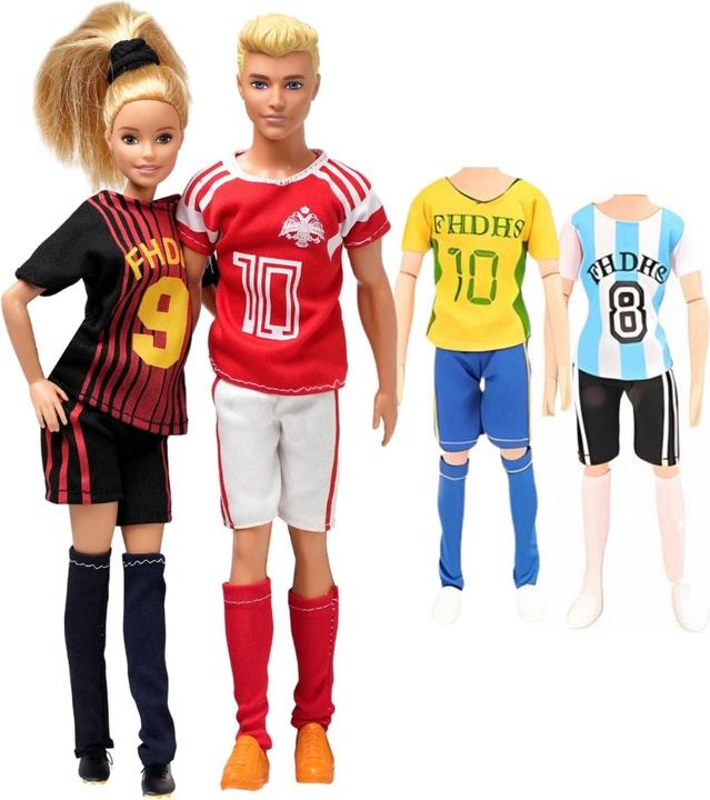 Image du produit Hermex Ken Barbie Set de 4 poupées Collection Thème Football