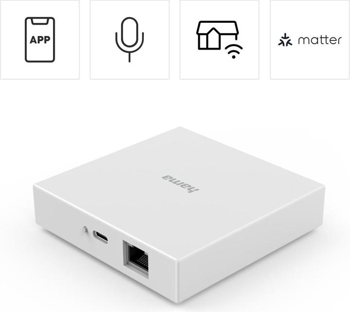 Actual product image Hama Smart home hub, Matter, Zigbee, Thread, for voice/app control (00176637)