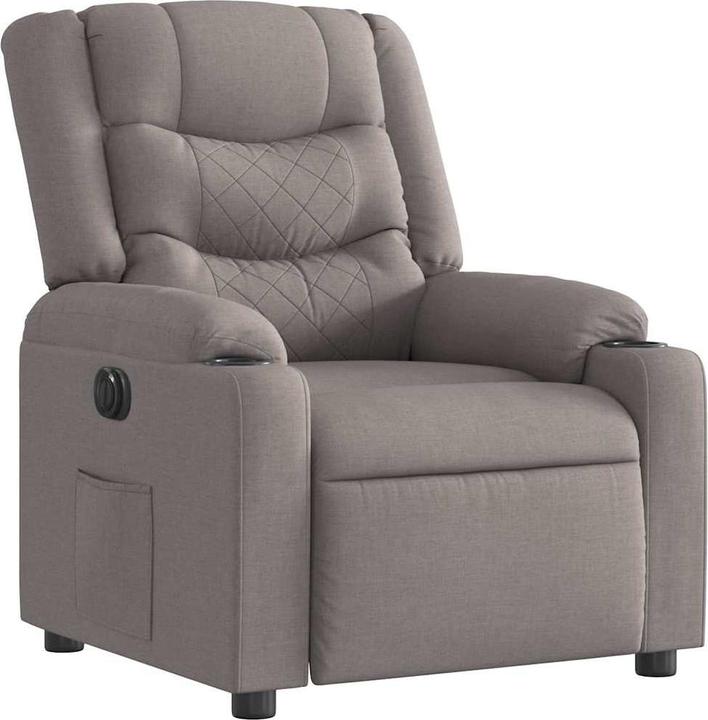 VidaXL Massagesessel Elektrisch Taupe Stoff