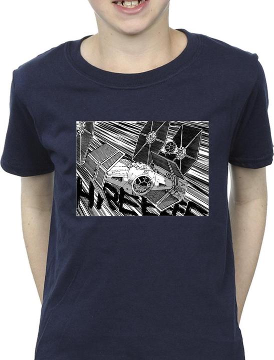 Actual product image Star Wars Boys Anime Plane T-Shirt (152, 158)