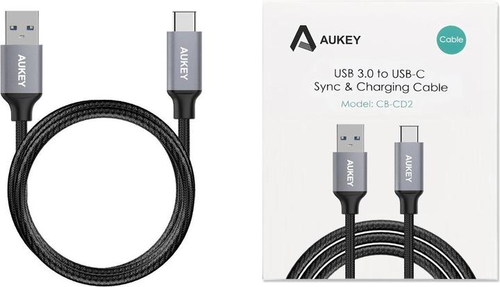 Produktbild Aukey USB A - USB Type-C Nylon (1 m, USB 3.0)