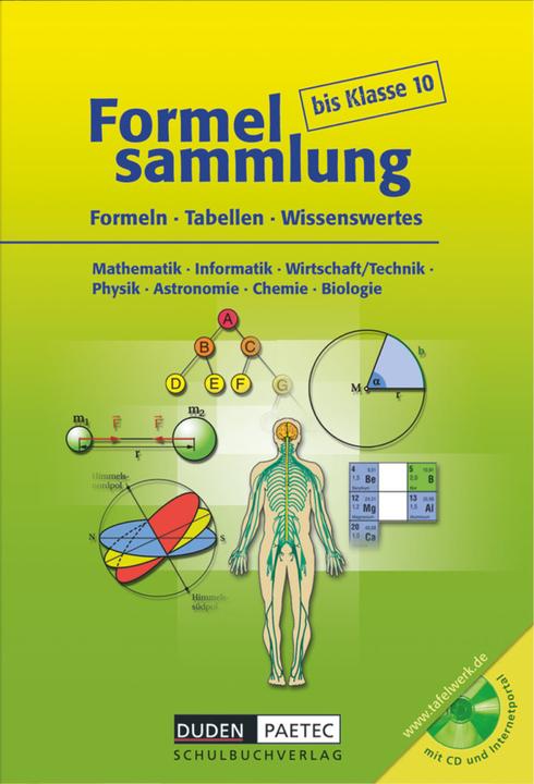 Produktbild Formelsammlung bis 10. Schuljahr. Formeln - Tabellen - Wissenswertes. Formelsammlung mit CD-ROM (Deutsch, Lutz Engelmann, Uwe Bahro, Frank-Michael Becker, 2004)