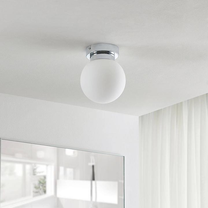 Produktbild Lindby Tavino Deckenleuchte, Kugelschirm, chrom (E14)