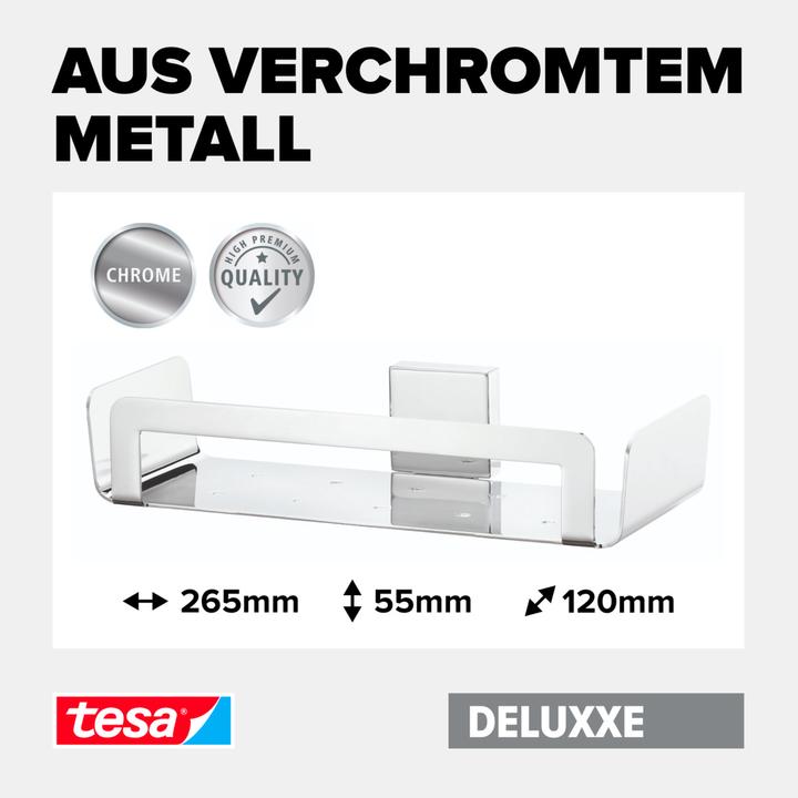 Actual product image tesa DELUXXE shower basket incl. adhesive solution without drilling