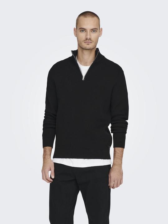 Produktbild Only & Sons Onsphil Reg 12 Struc Half Zip Knit Noos (XS)