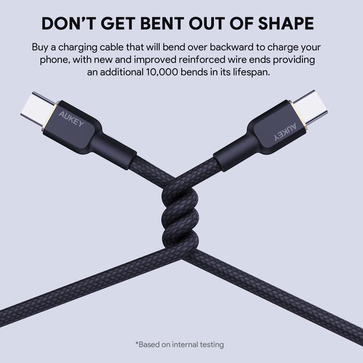 Immagine prodotto Aukey USB-C - Cavo USB-C, PD 60W, 1 m (1 m, USB 3.2 Gen 1)