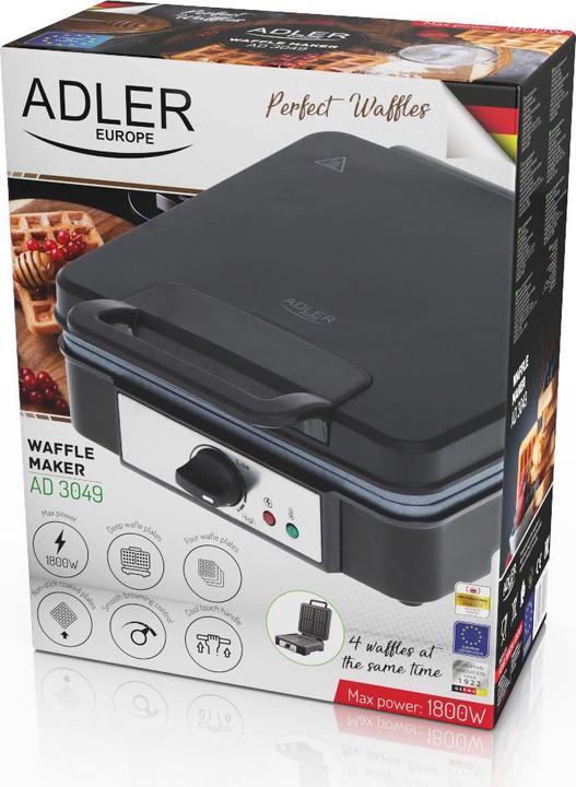Actual product image Adler AD 3049 Waffle iron 4 waffle(s)