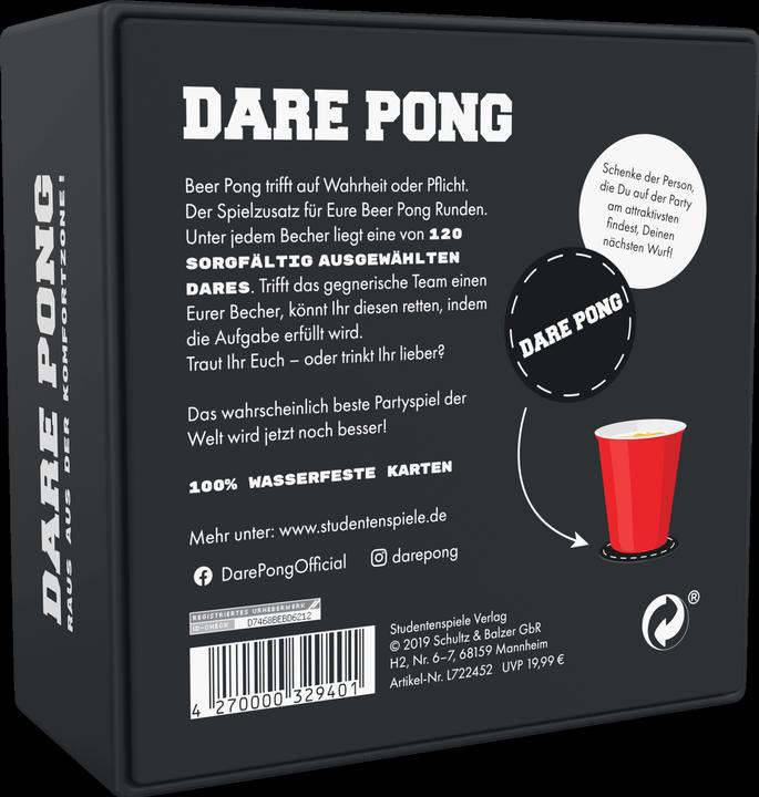 Produktbild MrPong Dare Pong (Deutsch) Beer Pong Spiel