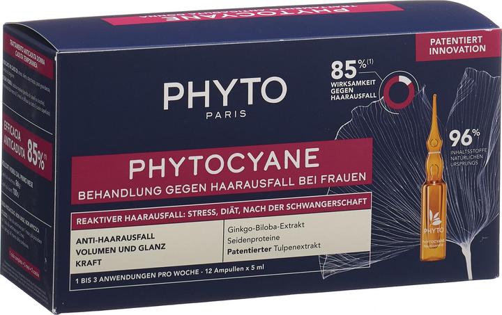 Produktbild Phyto Phytocyane Women Reac deutsch/italienisch 12 Fl 5 ml (5 ml)