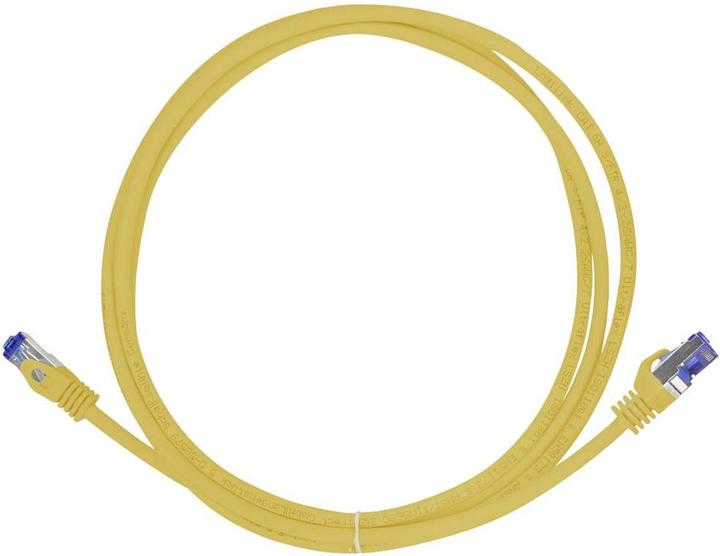 Actual product image LogiLink Patch cord Ultraflex, Cat.6A, S/FTP, 15 m, yellow withCat.7 raw cable, extra flexible & soft cable m (S/FTP, CAT6a, 15 m)