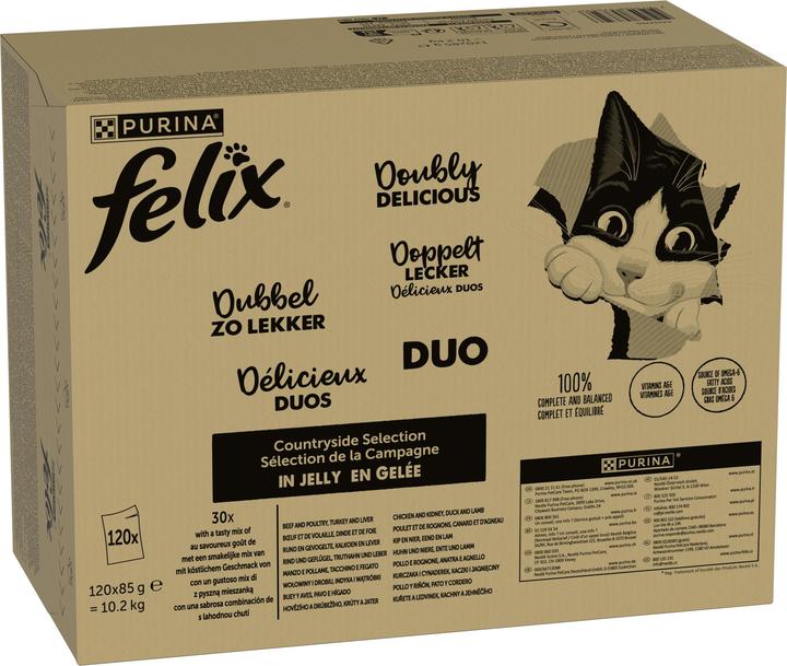 Actual product image Felix Twice as tasty meat (Adult, 120 pcs., 10200 g)