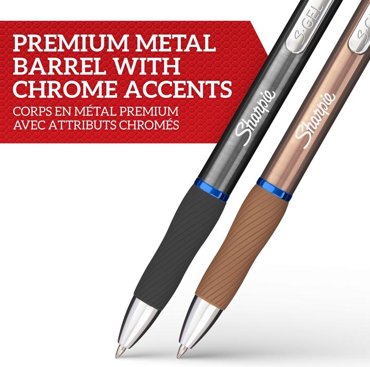 Actual product image Sharpie Gel pen S-Gel Metal 2er Set+2Minen Schwrz (Black, 2 x)