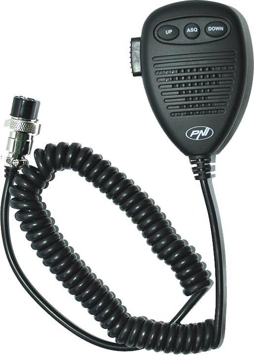 Actual product image PNI CB radio Escort HP 8024 ASQ power supply 12V-24V + HF11 headset with 1 pin