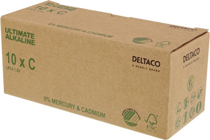 Deltaco Ultimate Alkaline batteries, L (10 Stk., C)