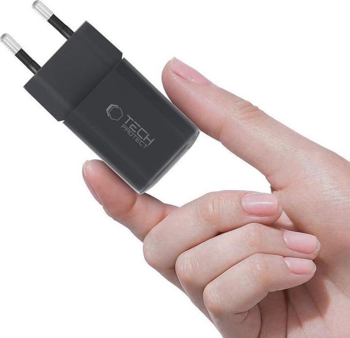 Produktbild Tech-Protect NCM33W 2-port PD33W/QC3.0 wall charger - black (33 W)