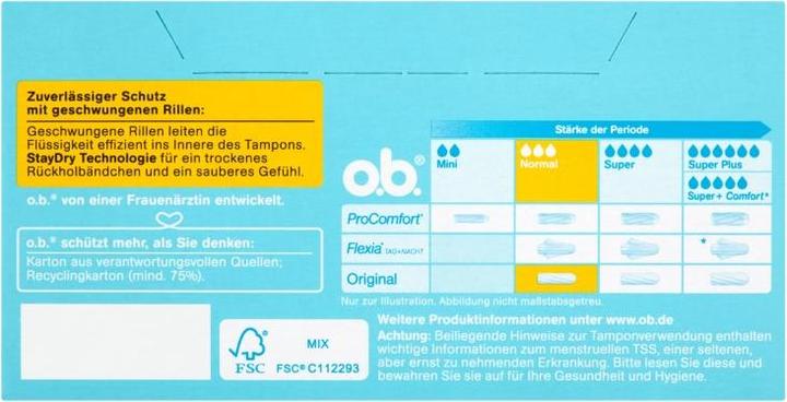 Energielabel o.b. Pro Comfort Normaal (32 x, Normaal)