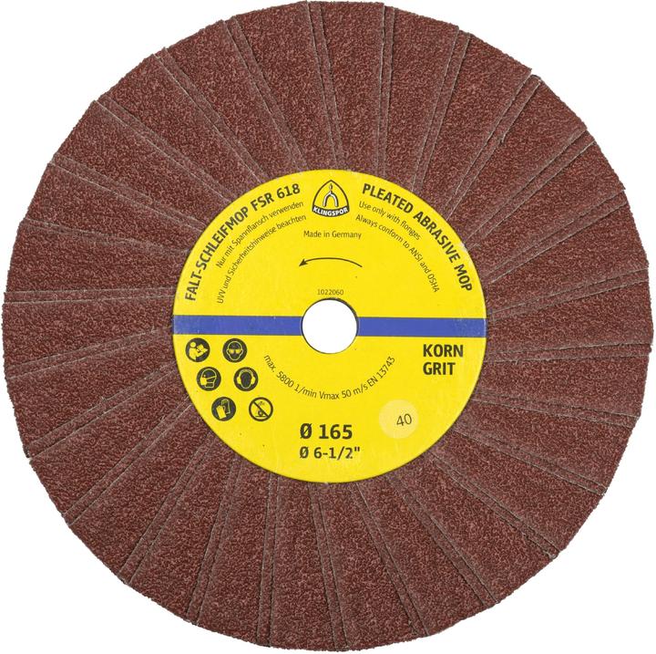 Actual product image Klingspor FSR 618 abrasive mop wheels (60)