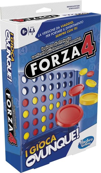 Produktbild Hasbro 4 gewinnt Kompakt, portables Spiel für 2 Spieler, Reisespiel für Kinder, Spass überall (Italienisch)
