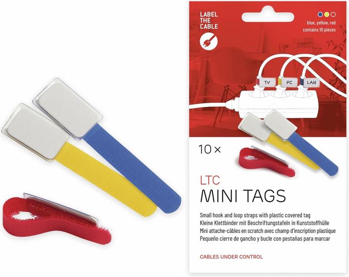 Actual product image Label-the-cable small velcro binder with label (Velcro cable ties, 90 mm, 10 pcs.)