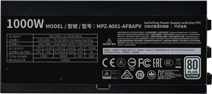 Produktbild Cooler Master Netzteil, V Serie 1000W (1000 W)